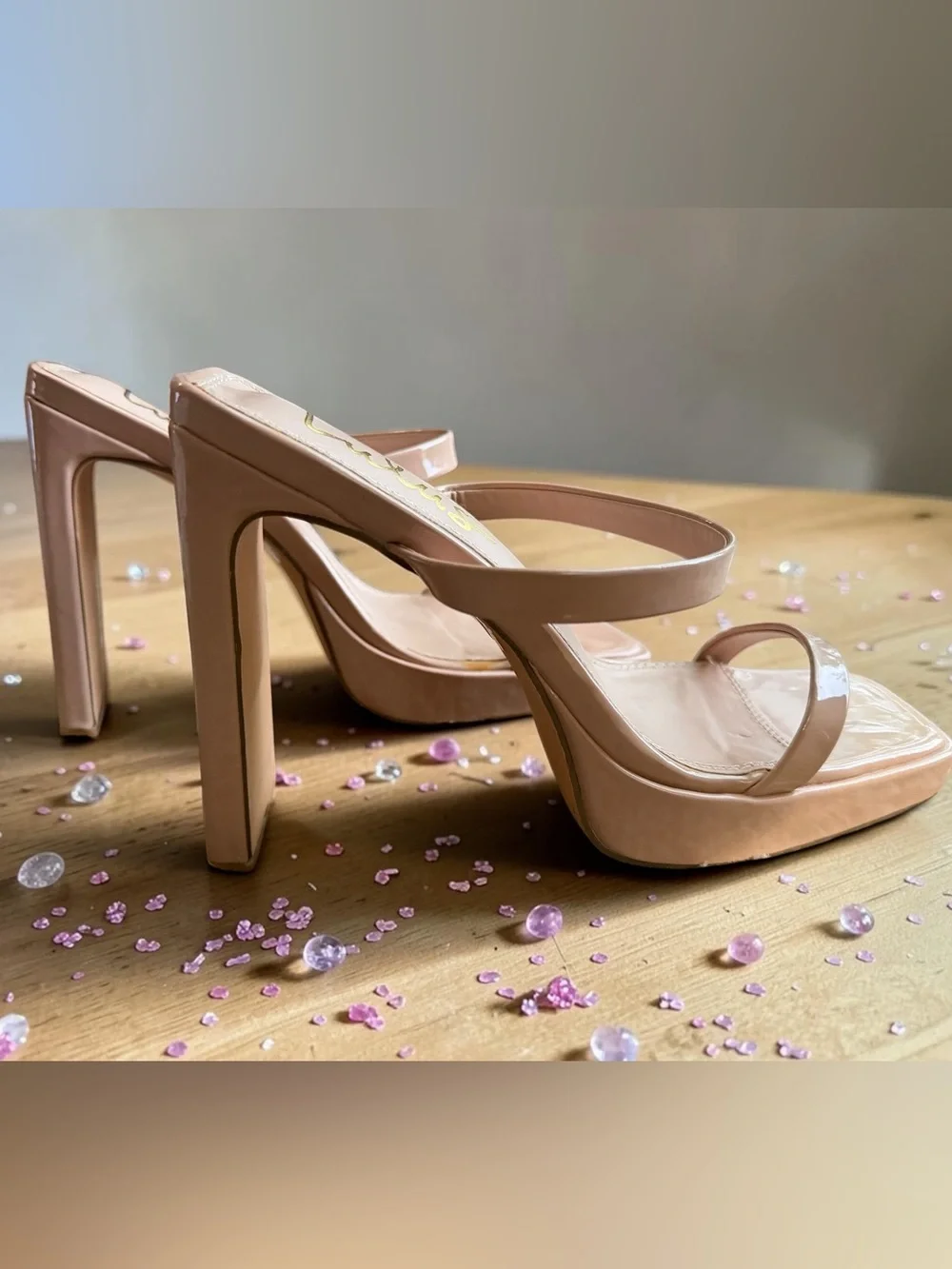 Lulu's Blush Nude Platform‎ High Heel Sandals